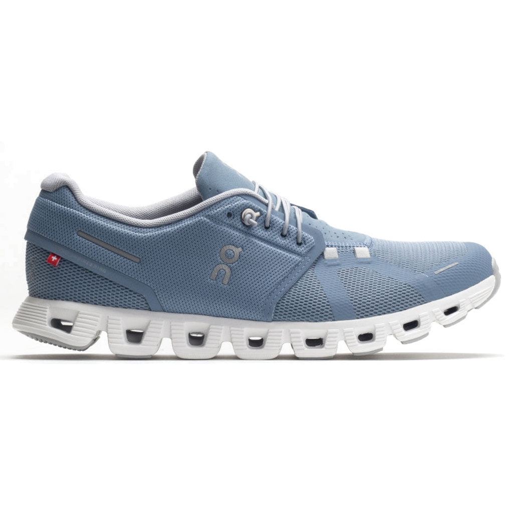 On Cloud 5 Textile Men's Running Shoes#color_chambray white