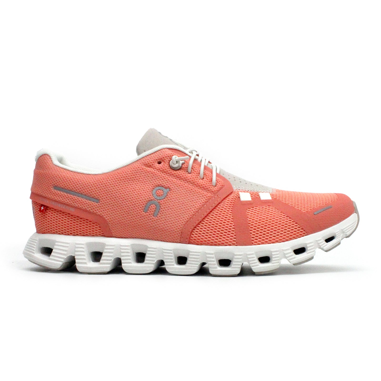 On Cloud 5 Synthetic Textile Women's Running Shoes#color_flamingo pearl