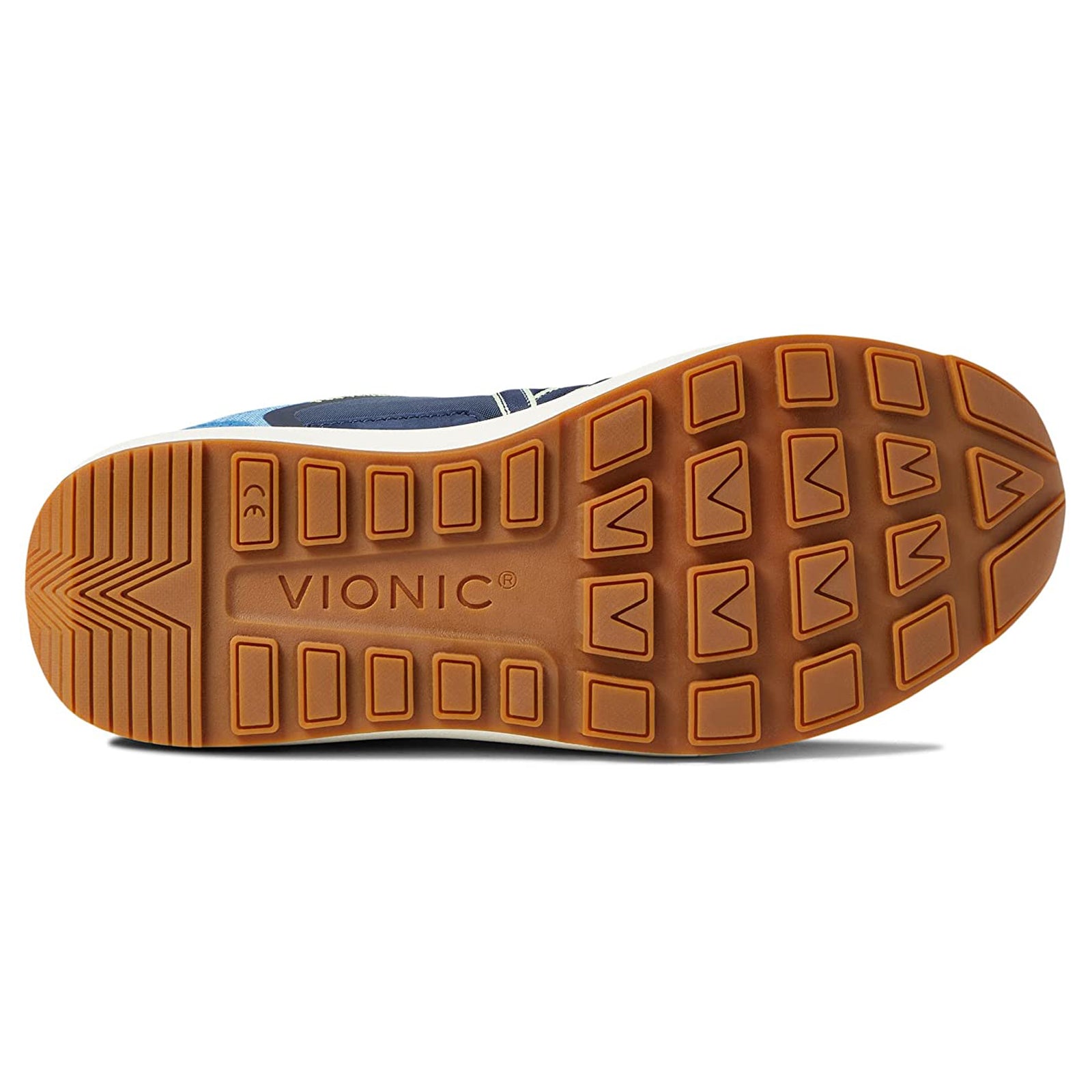 Vionic Bradey Leather Textile Mens Trainers#color_navy sky