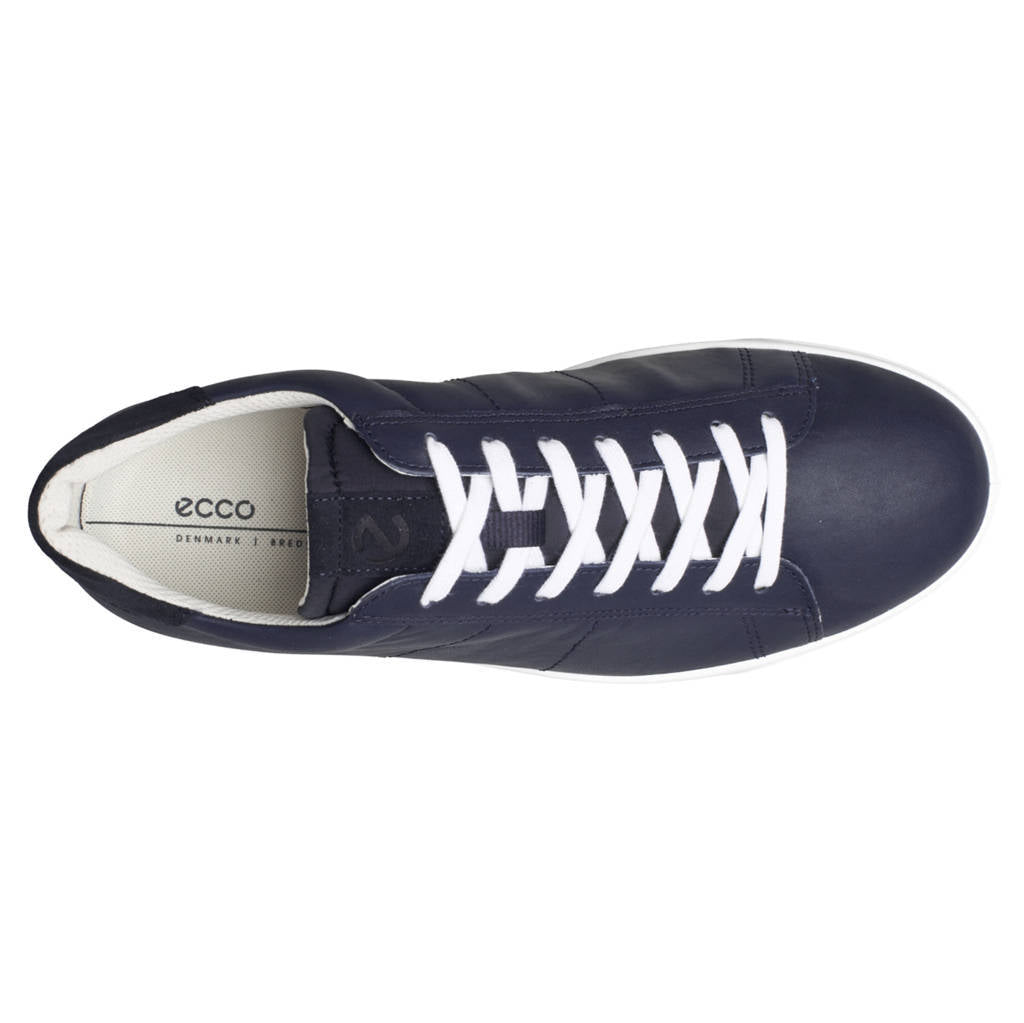 Ecco Street Lite Leather Mens Shoes#color_marine navy