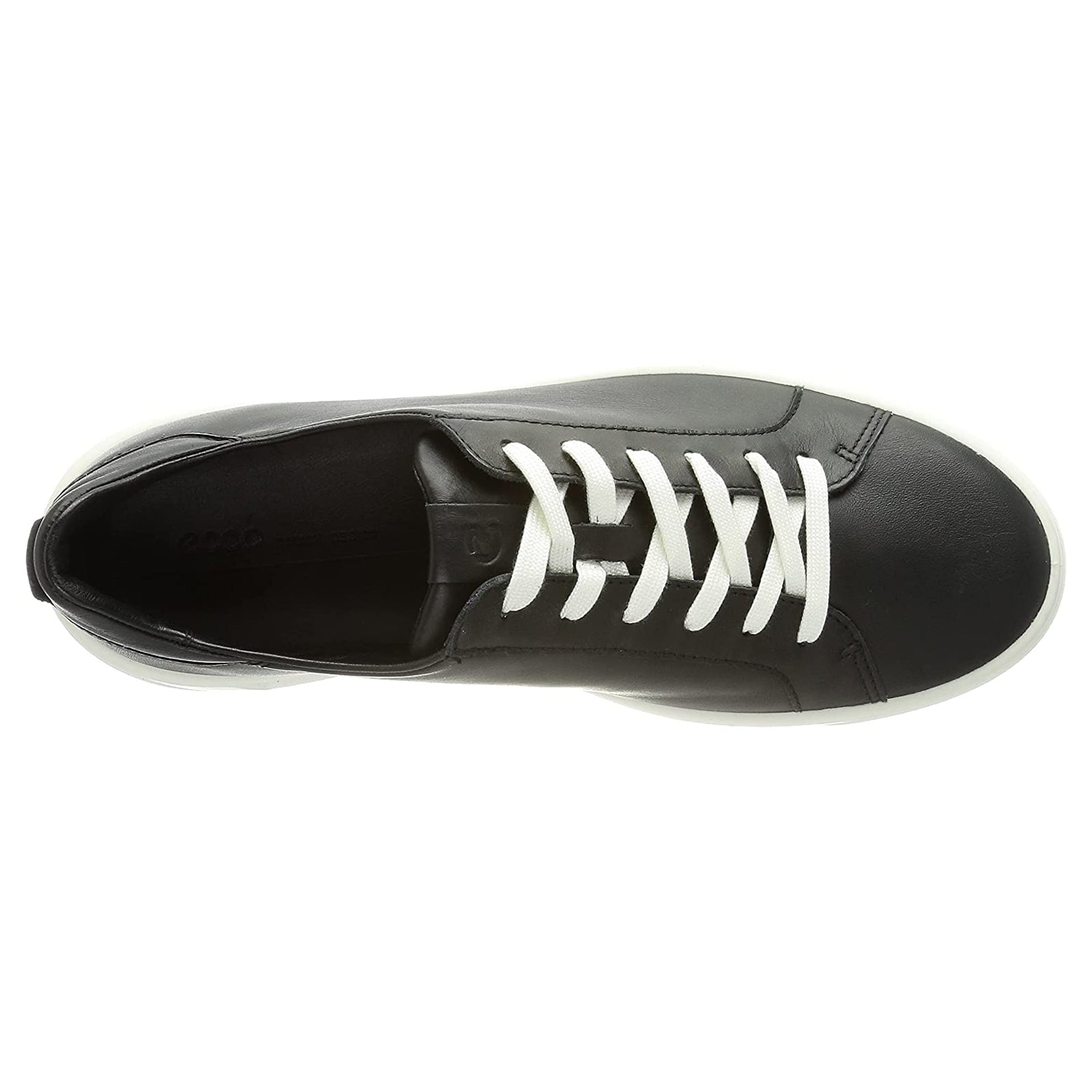 Ecco Street Tray 291143 Leather Womens Trainers#color_black