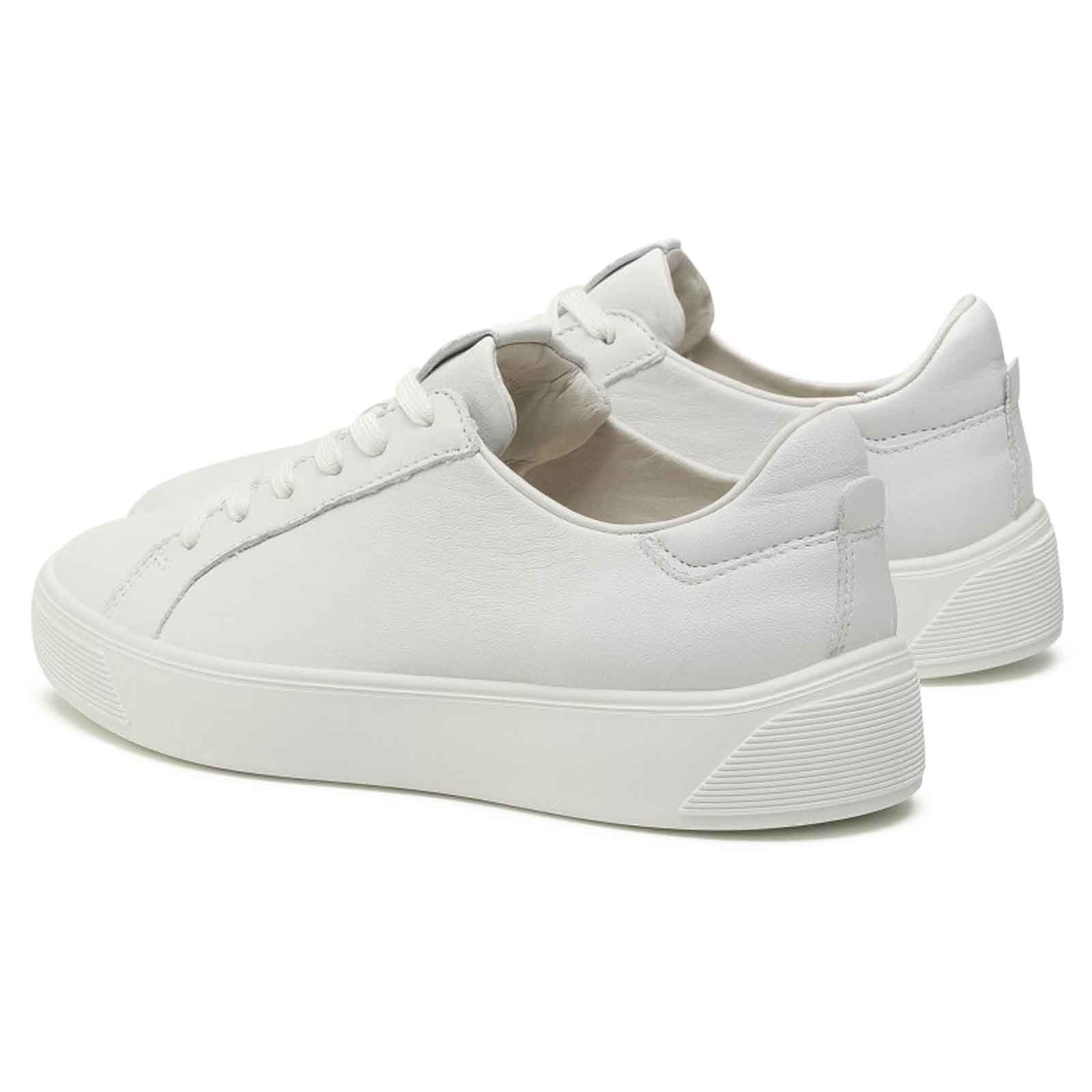Ecco Street Tray 291143 Leather Womens Trainers#color_white