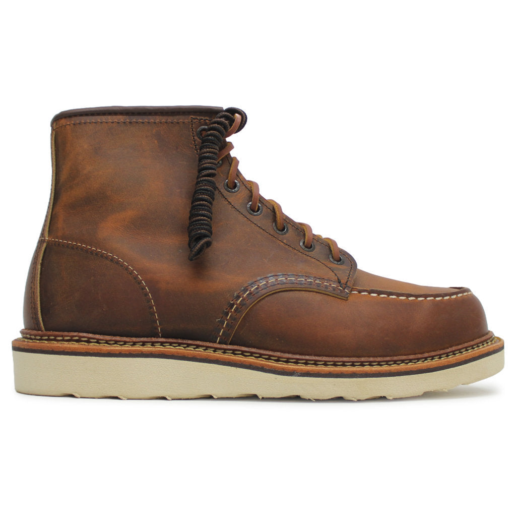 Red Wing Mens Boots 6 Inch Classic Moc Lace-Up Ankle Goodyear-Welt Leather - UK 7