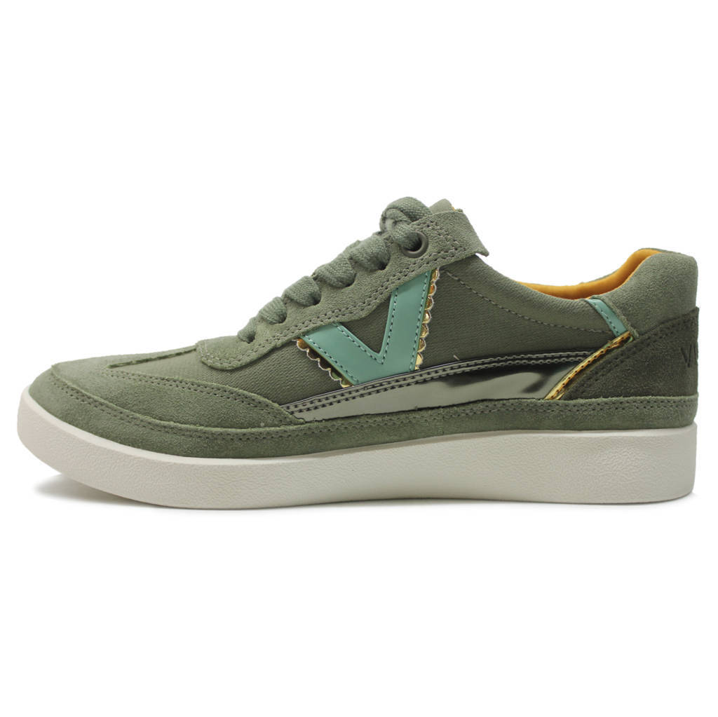 Vionic Mylie Suede Leather Womens Trainers#color_army green