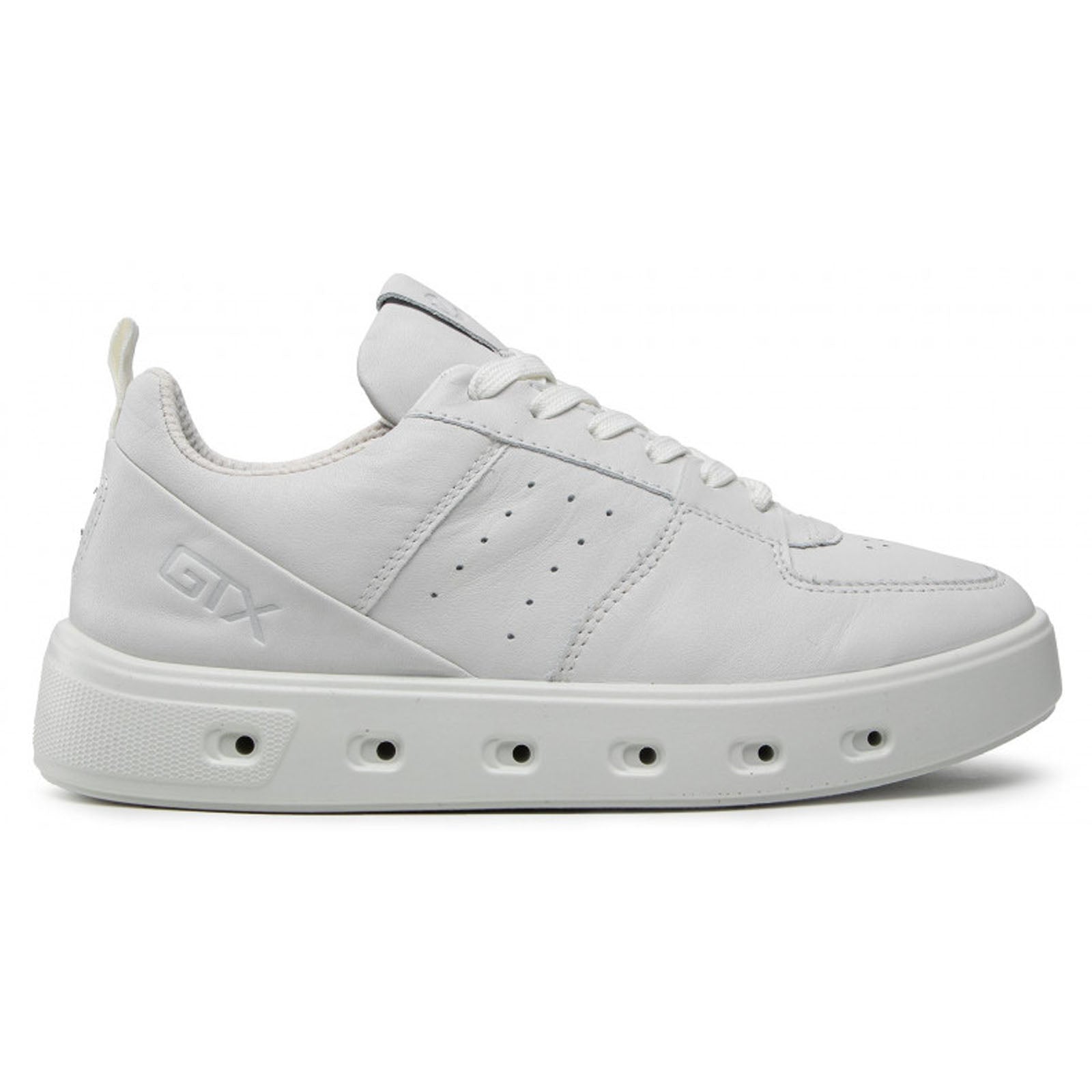 Ecco Street 720 Leather Womens Trainers#color_white