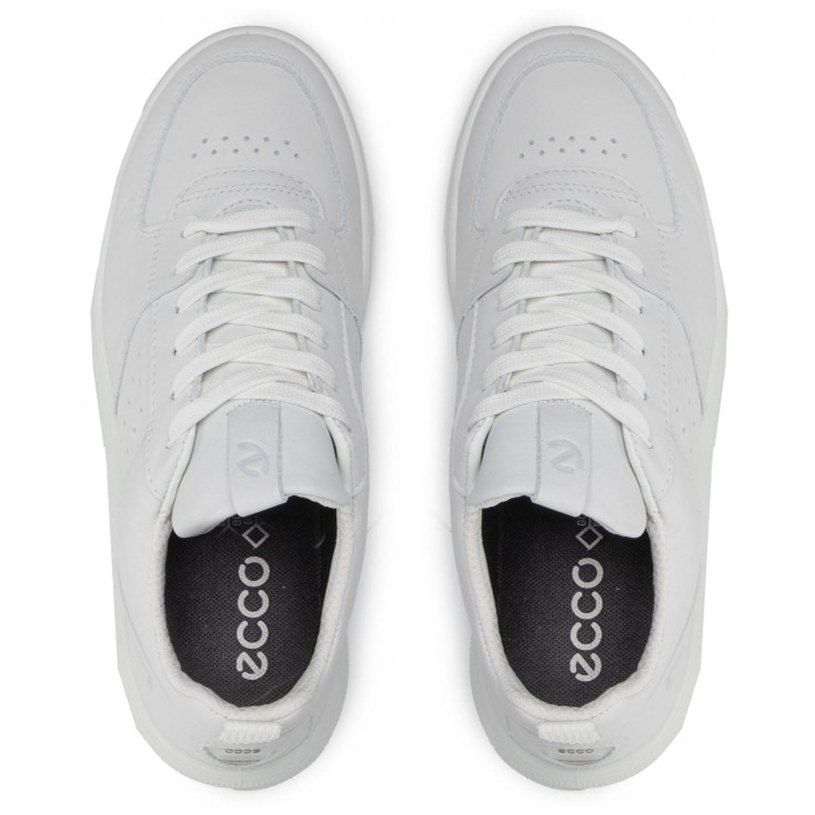 Ecco Street 720 Leather Womens Trainers#color_white