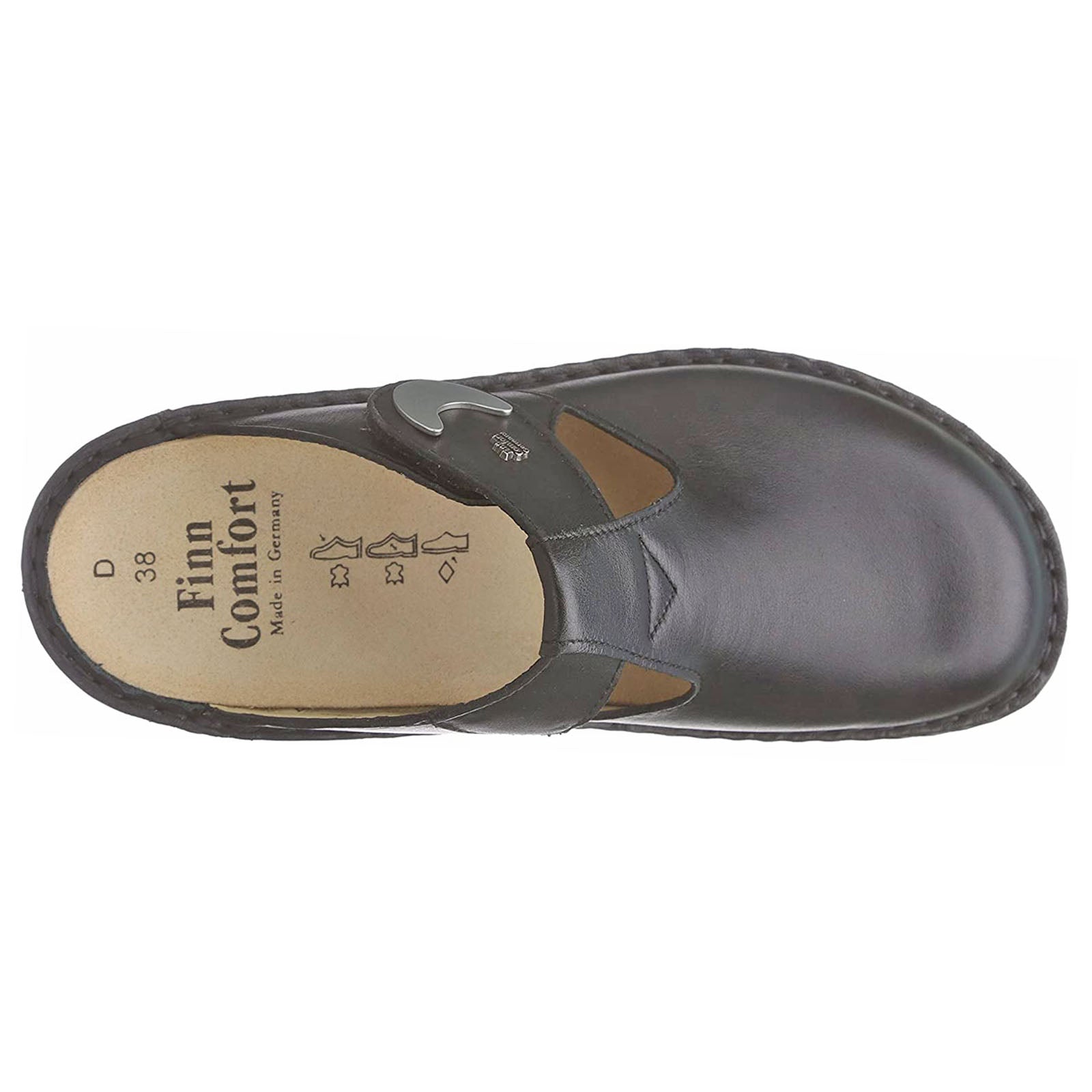 Finn Comfort Belem Leather Womens Sandals#color_black