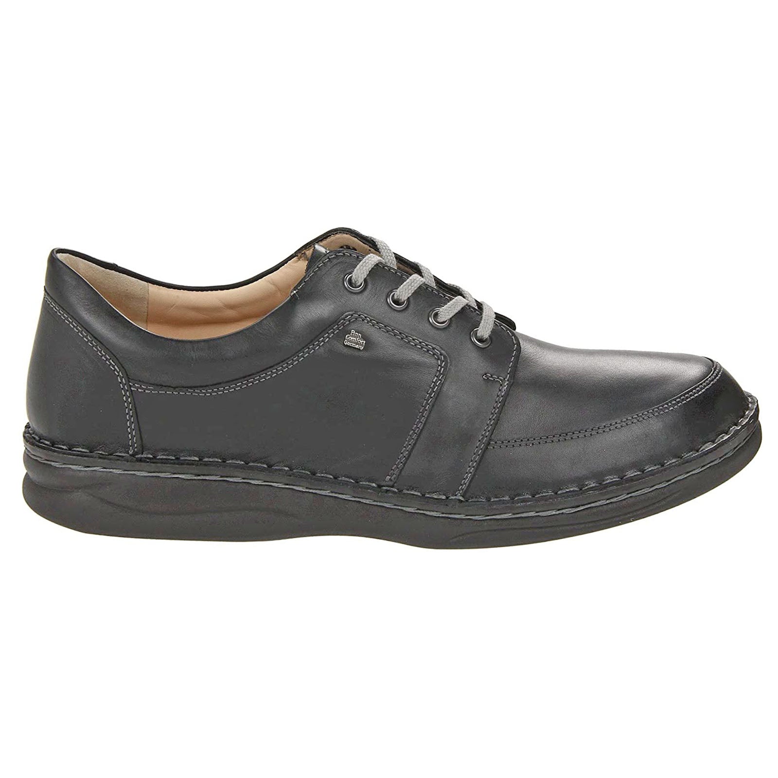 Finn Comfort Norwich Leather Mens Shoes#color_black