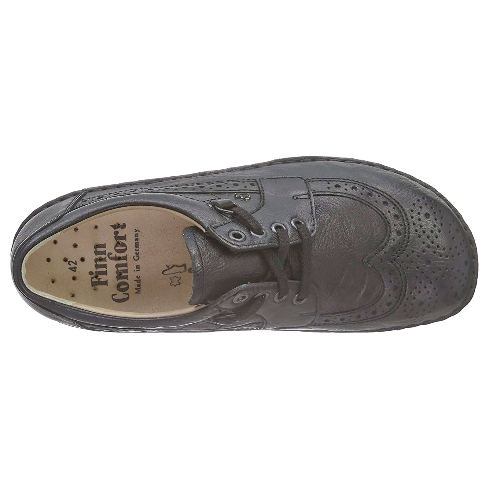Finn Comfort York Leather Mens Shoes#color_black