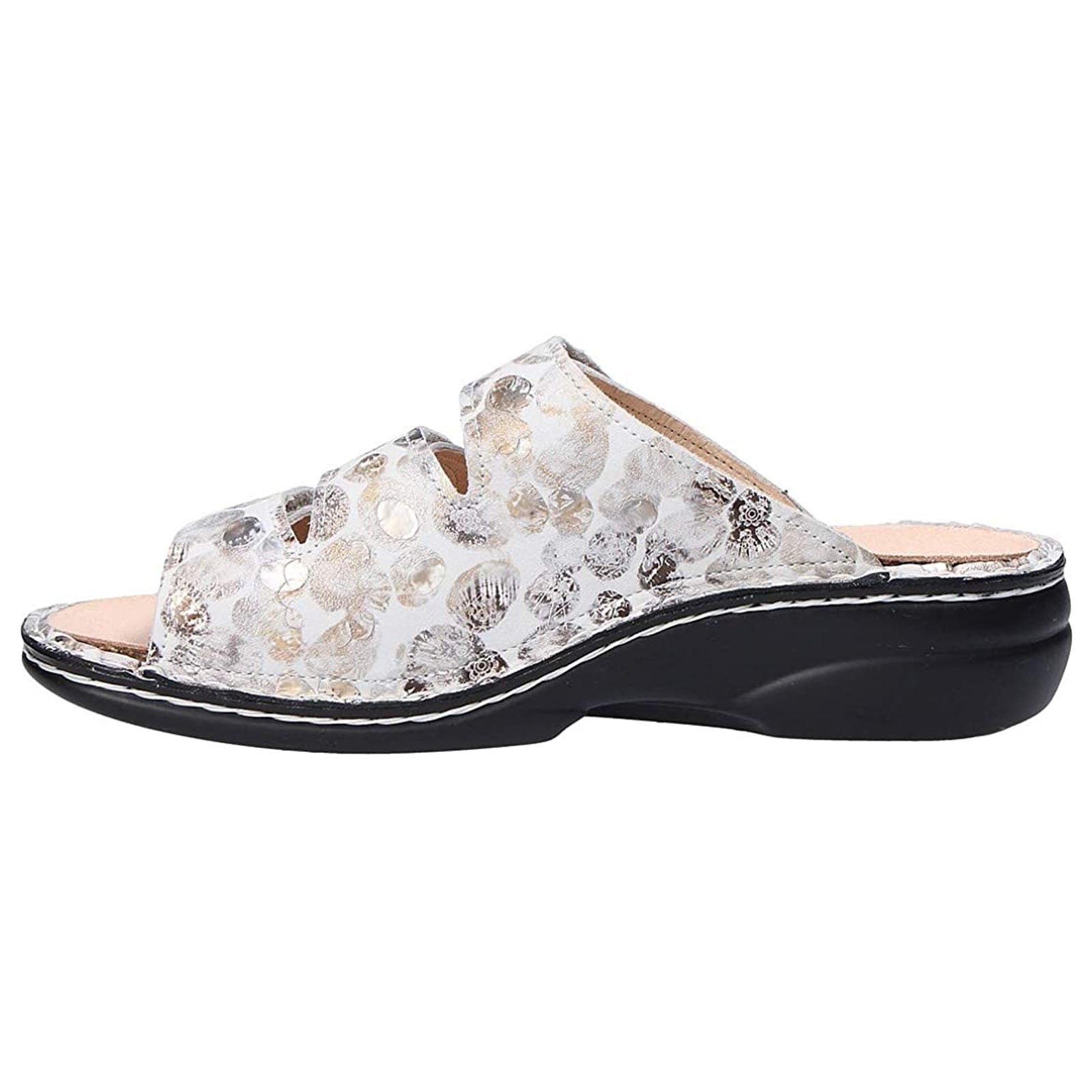 Finn Comfort Kos Nubuck Womens Sandals#color_stone white