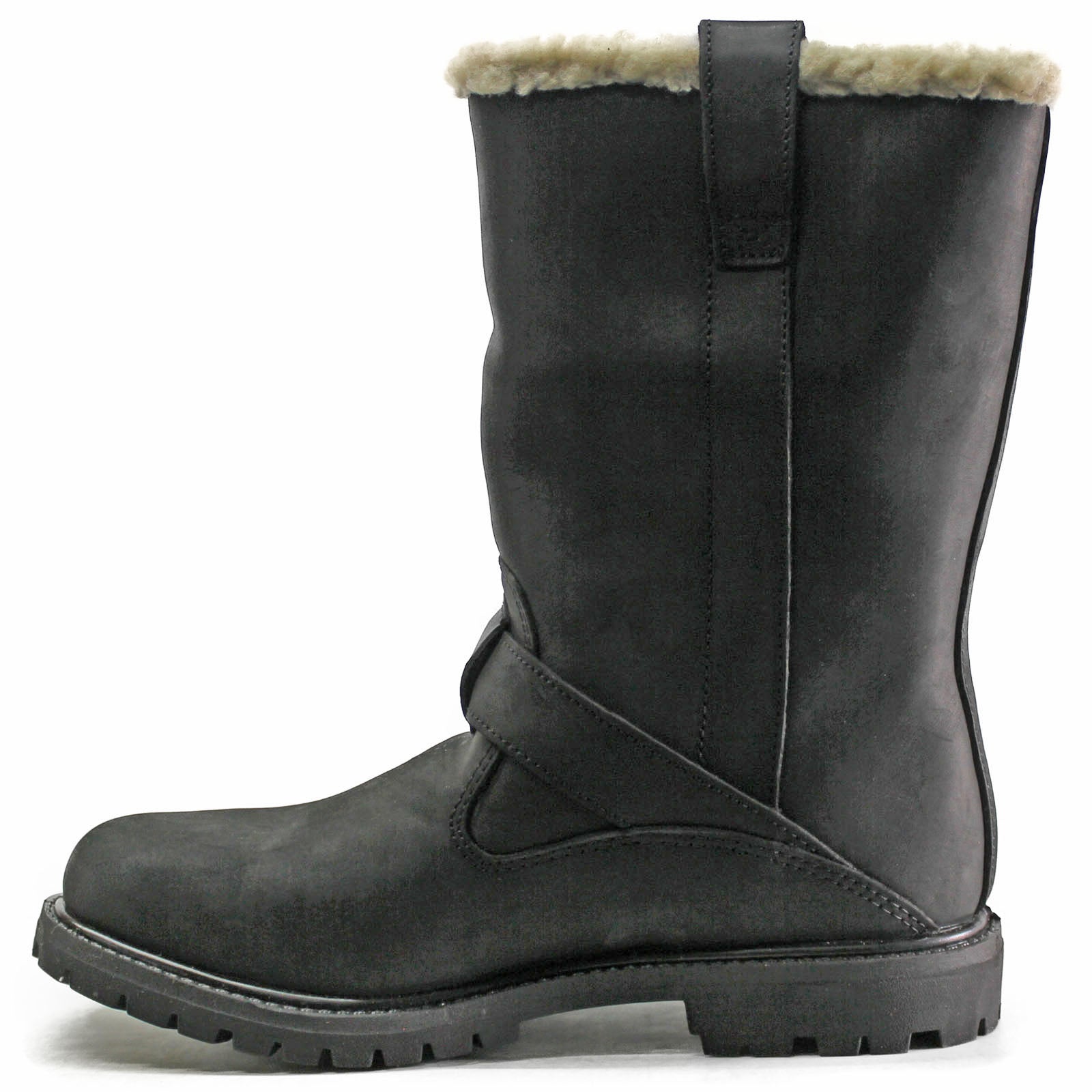 Timberland Nellie Mid TB08712A001 Nubuck Womens Boots - Black - 40#color_black