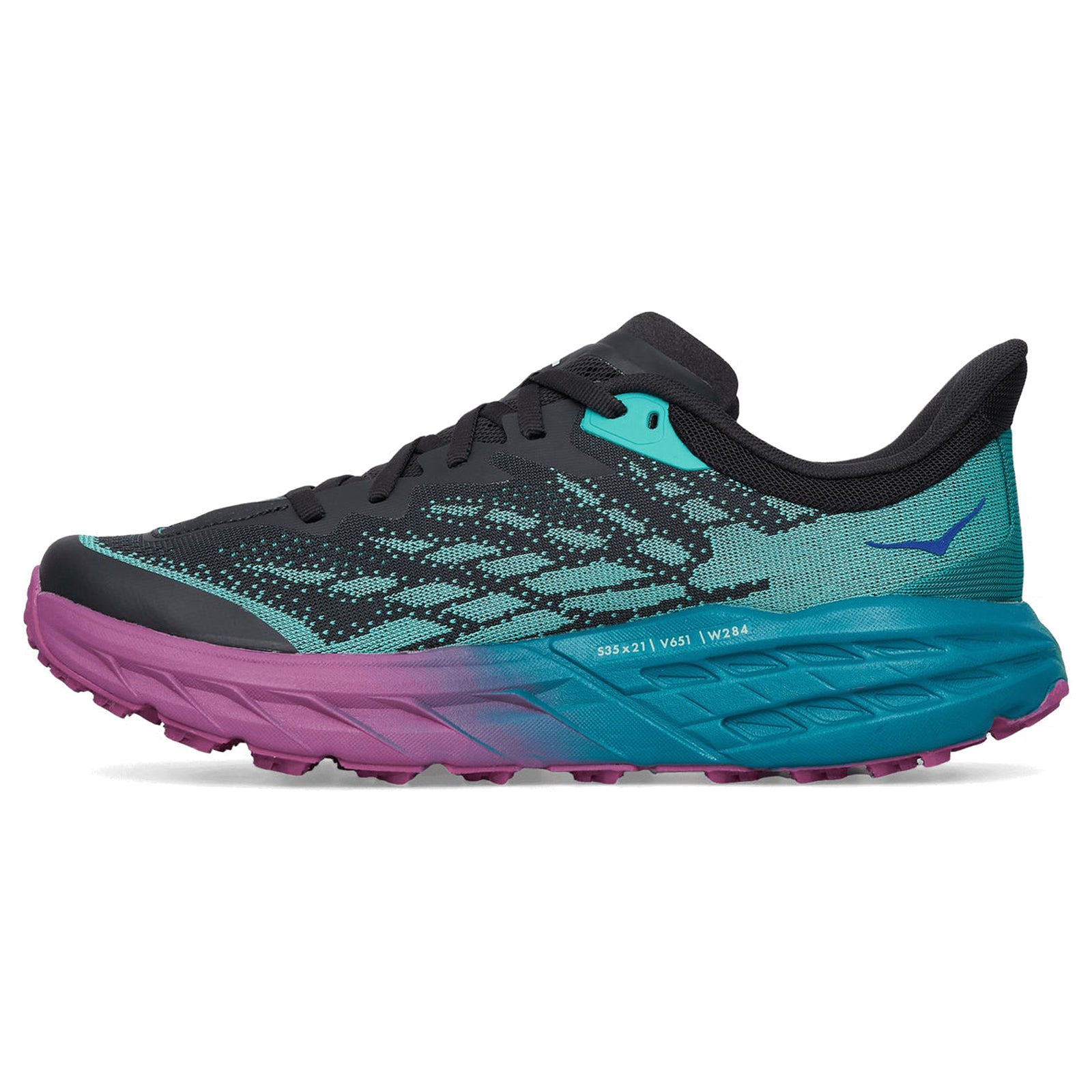 Hoka Speedgoat 5 Textile Synthetic Mens Trainers#color_blue graphite kayaking