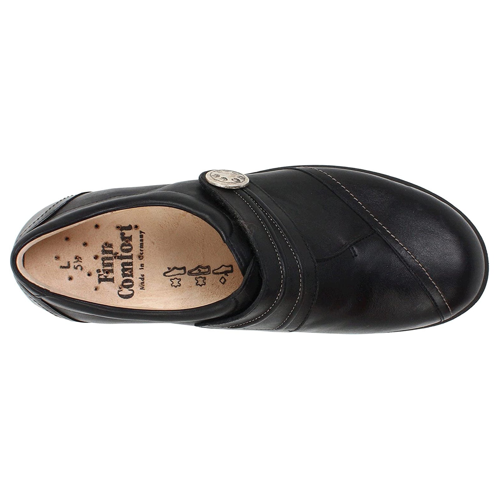 Finn Comfort Galway Leather Womens Shoes#color_black