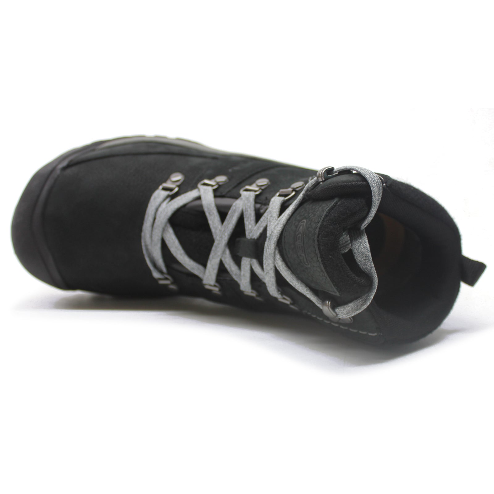 Keen Kaci III Winter Mid Leather Textile Womens Boots#color_black steel grey