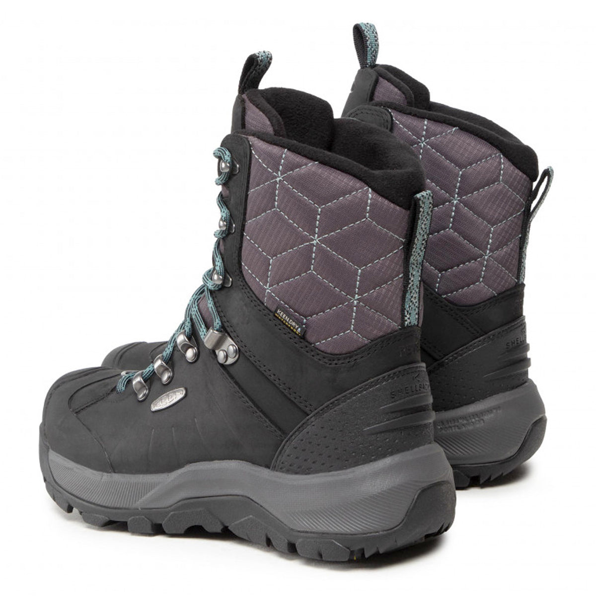 Keen Revel IV High Polar Leather Textile Womens Boots#color_black north atlantic
