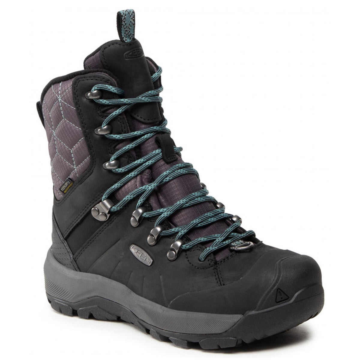 Keen Revel IV High Polar Leather Textile Womens Boots#color_black north atlantic