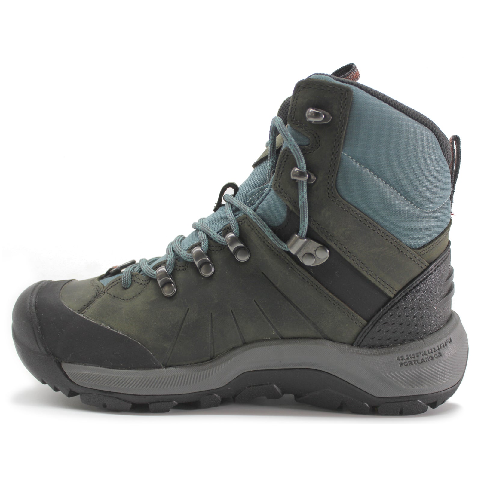 Keen Revel IV Mid Polar Leather Textile Womens Boots#color_magnet north atlantic