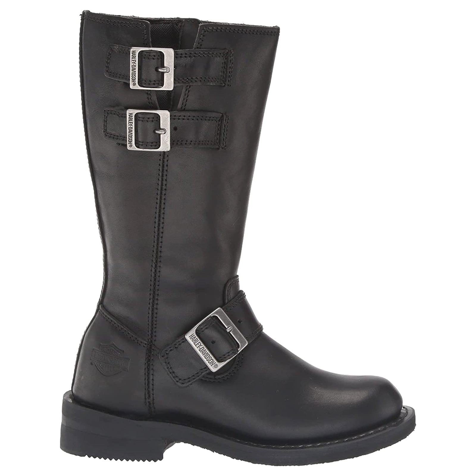 Harley Davidson Barlyn 11 Inch Enginee D84723 Leather Womens Boots - Black - 38.5#color_black