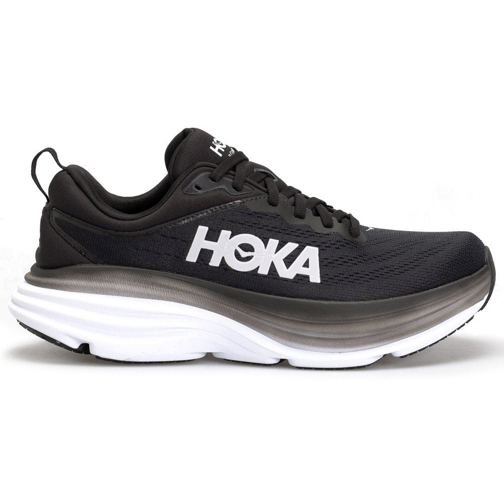 Hoka One One Mens Trainers Bondi 8 Lace-Up Low-Top Running Sneakers Textile - UK 11