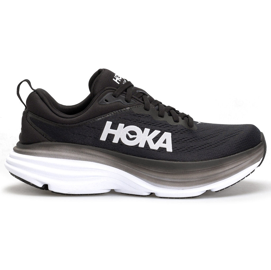 Hoka Bondi 8 Textile Women's Running Shoes#color_black white
