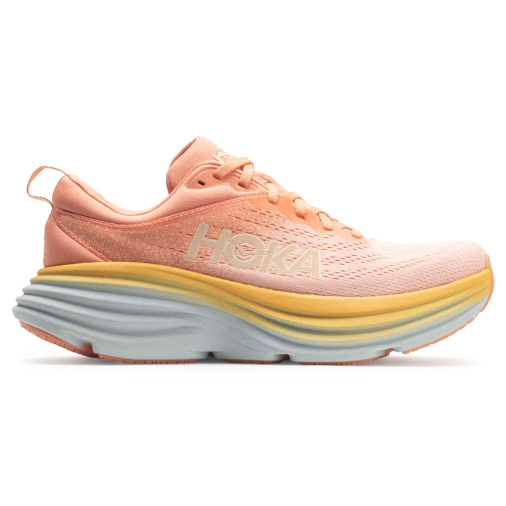 Hoka Bondi 8 Textile Women's Running Shoes#color_shell coral peach parfait