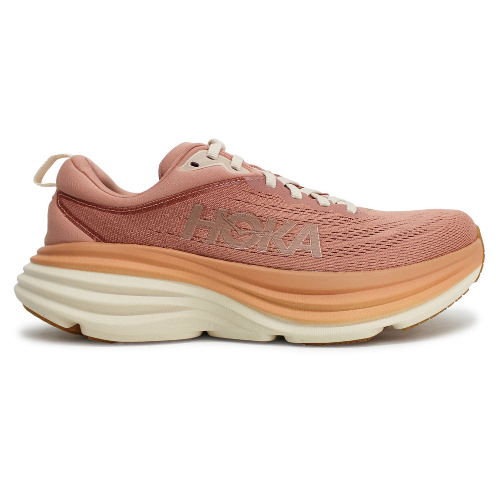 Hoka Bondi 8 Textile Women's Running Shoes#color_sandstone cream
