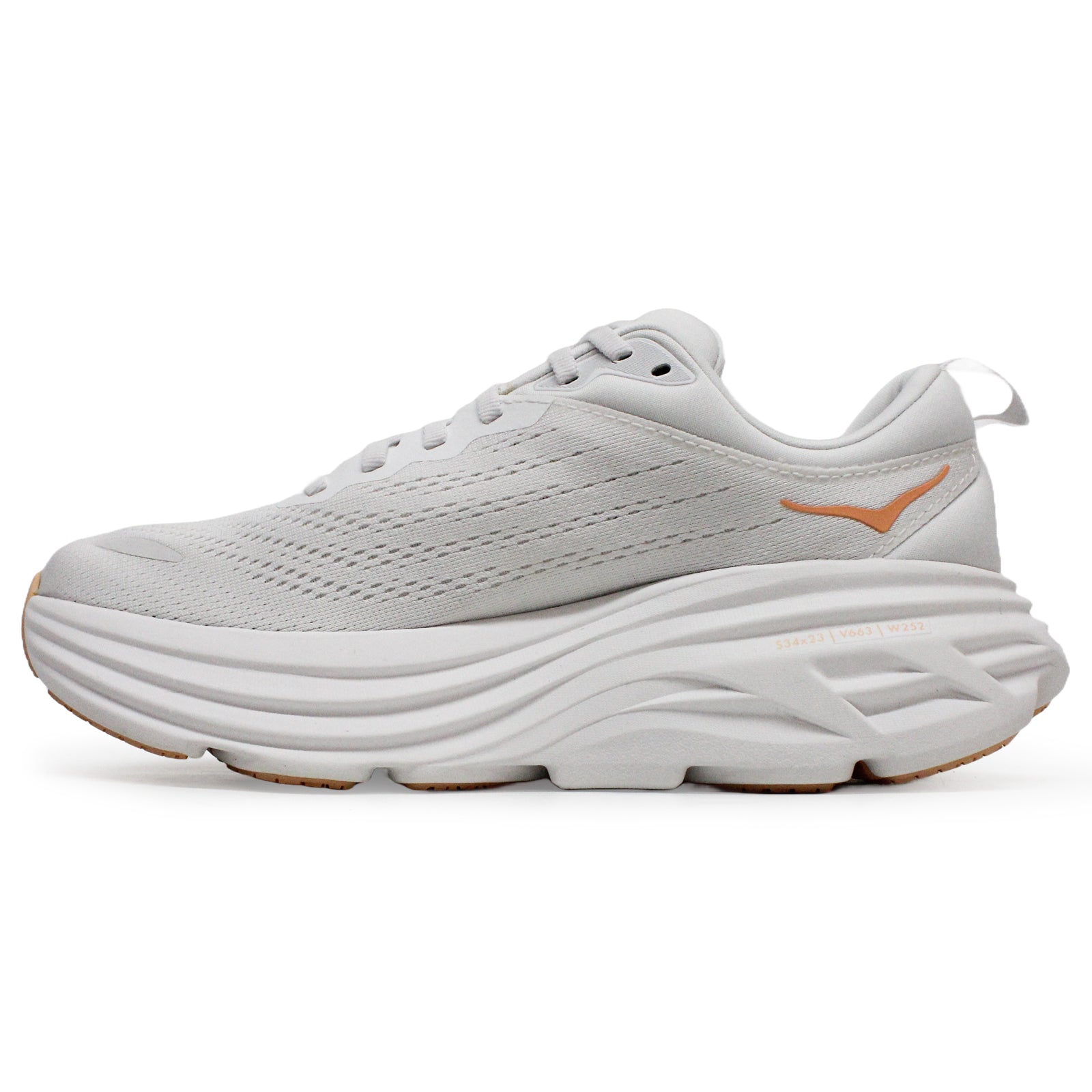 Hoka Bondi 8 Textile Women's Running Shoes#color_white cantaloupe