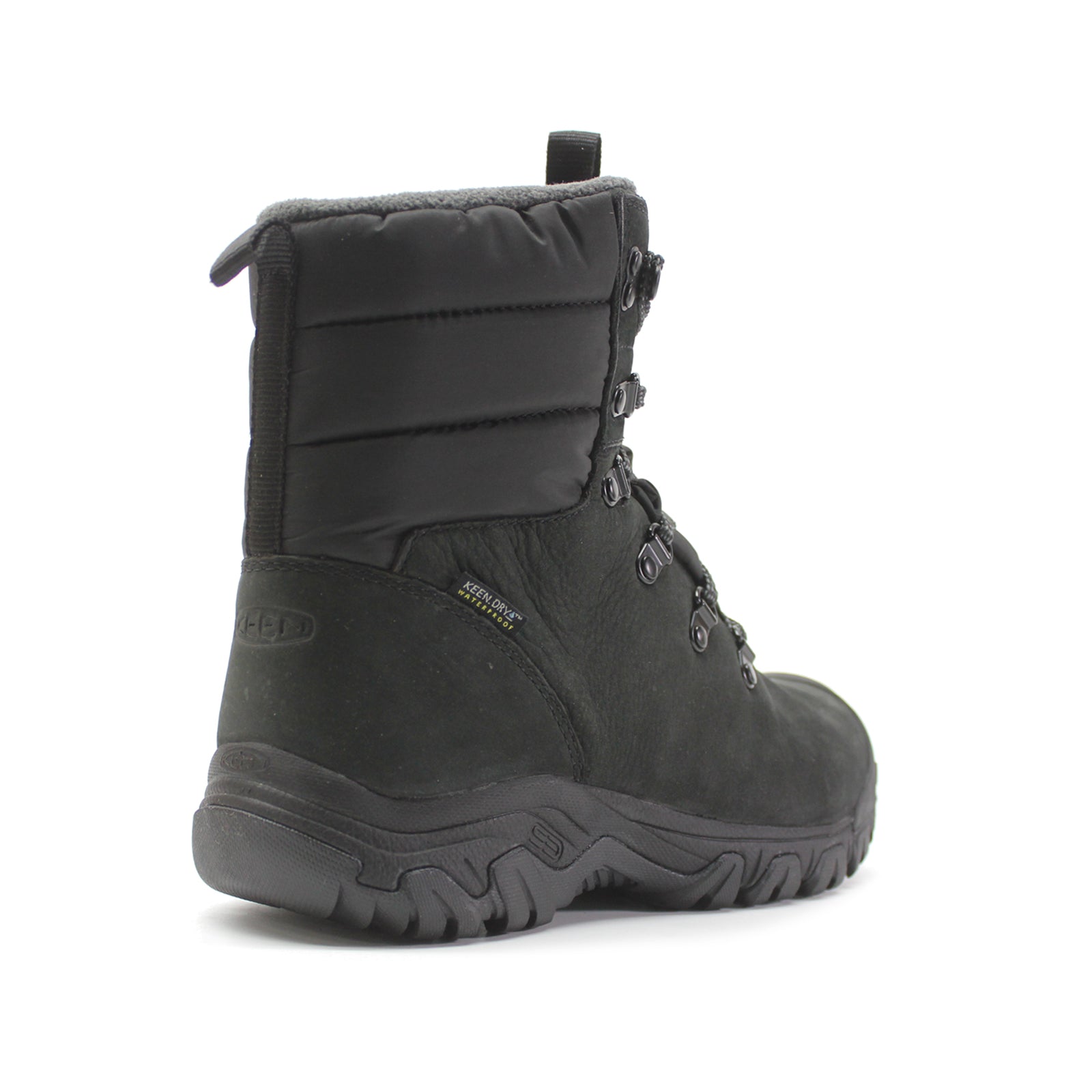 Keen Greta Leather Textile Womens Boots#color_black black