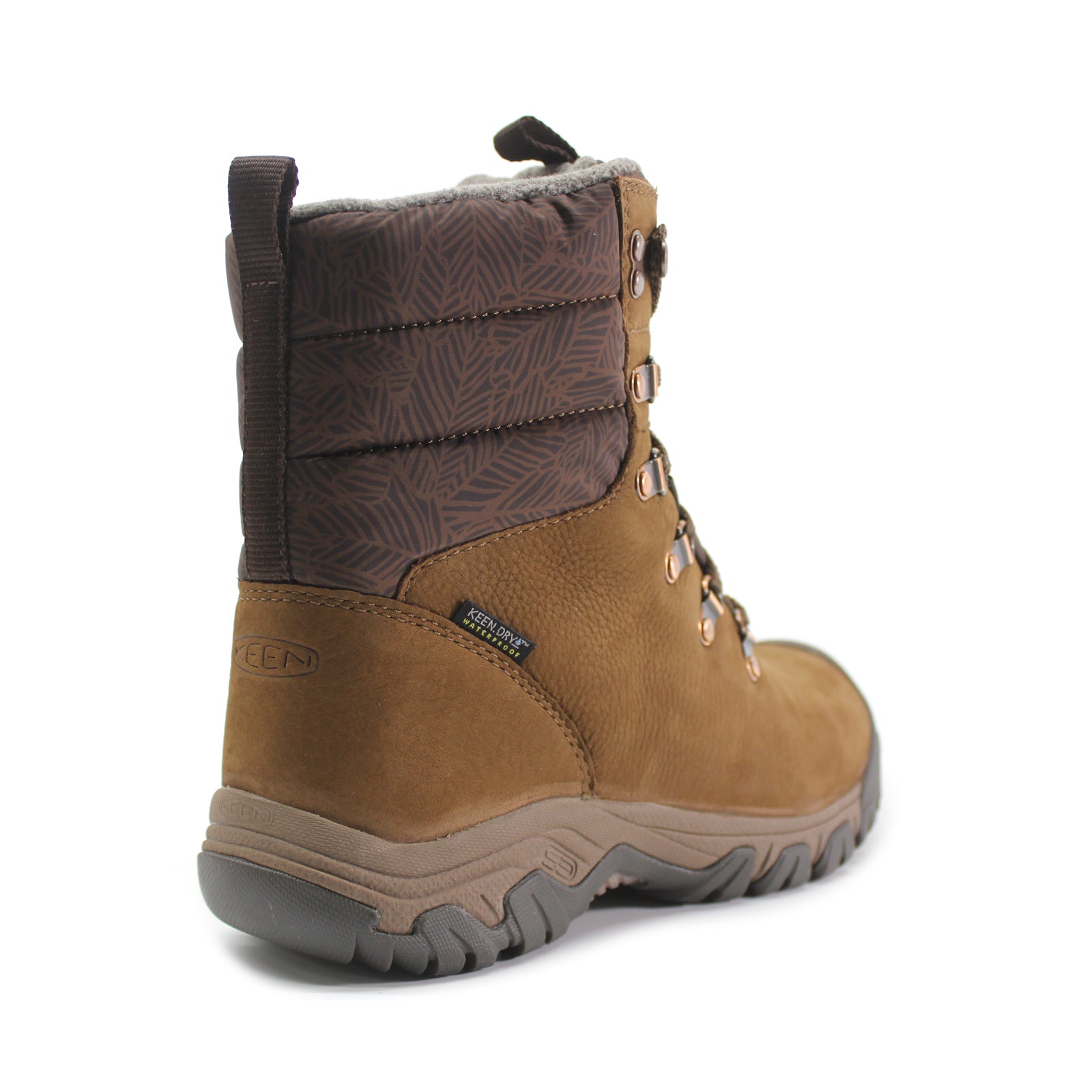 Keen Greta Leather Textile Womens Boots#color_bison java