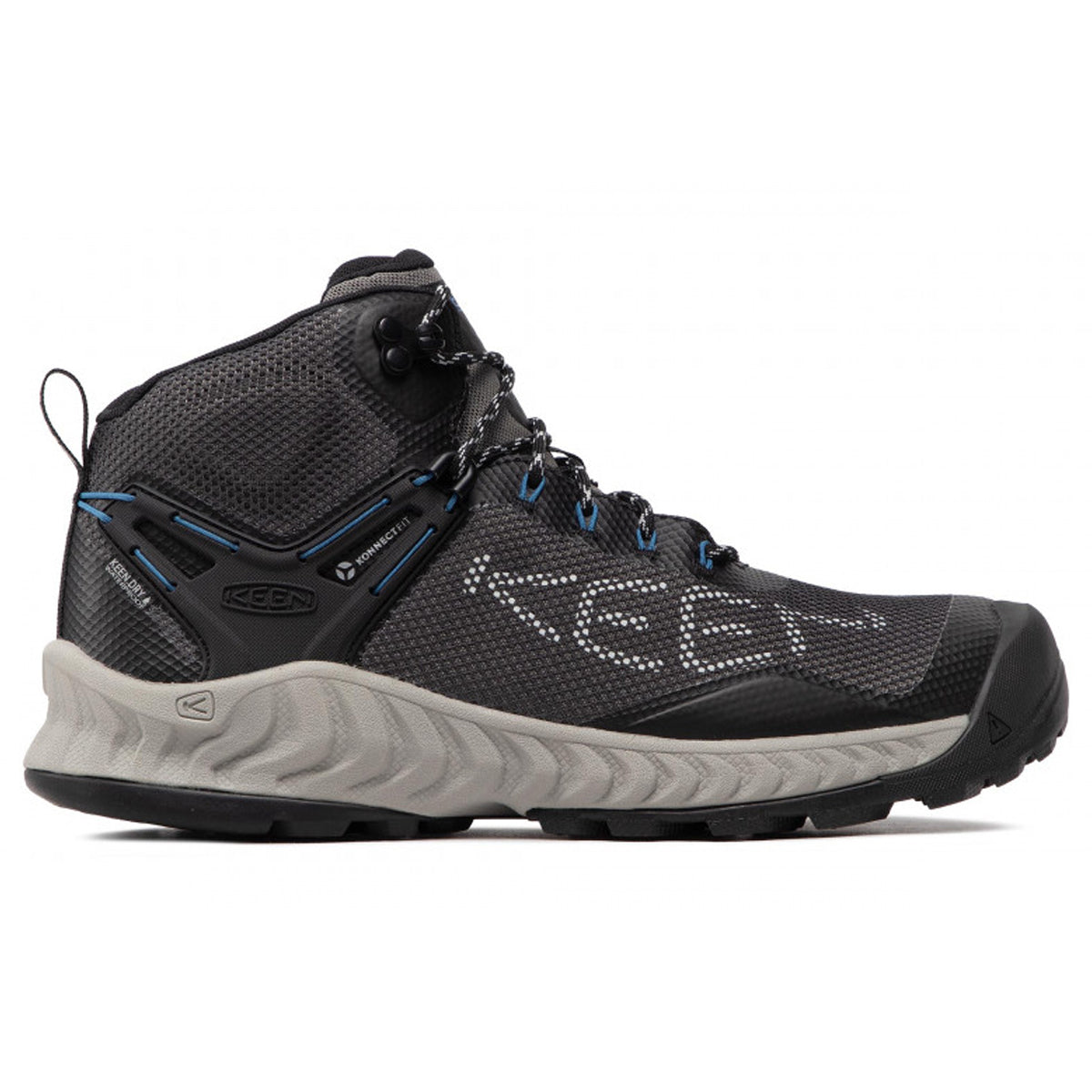 Keen Nxis Evo Mid Textile Synthetic Mens Trainers#color_magnet bright cobalt