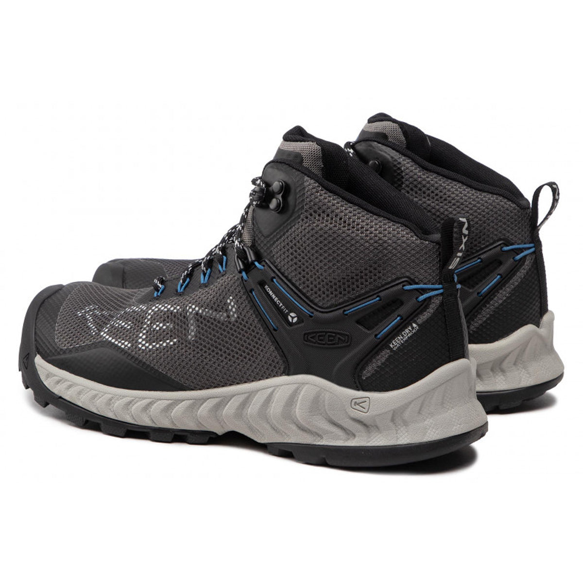 Keen Nxis Evo Mid Textile Synthetic Mens Trainers#color_magnet bright cobalt