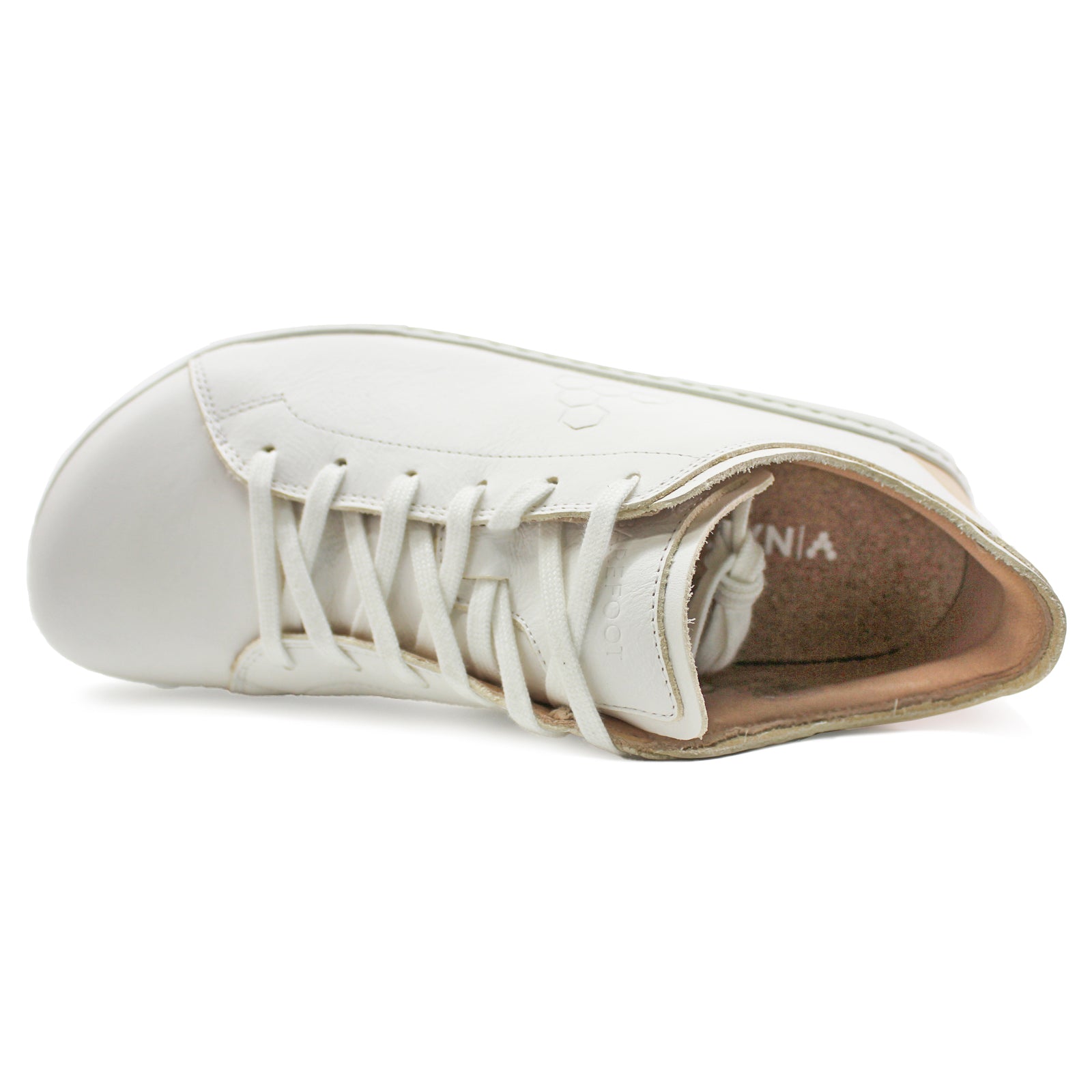 Vivobarefoot Geo Court III Leather Womens Trainers#color_off white pink