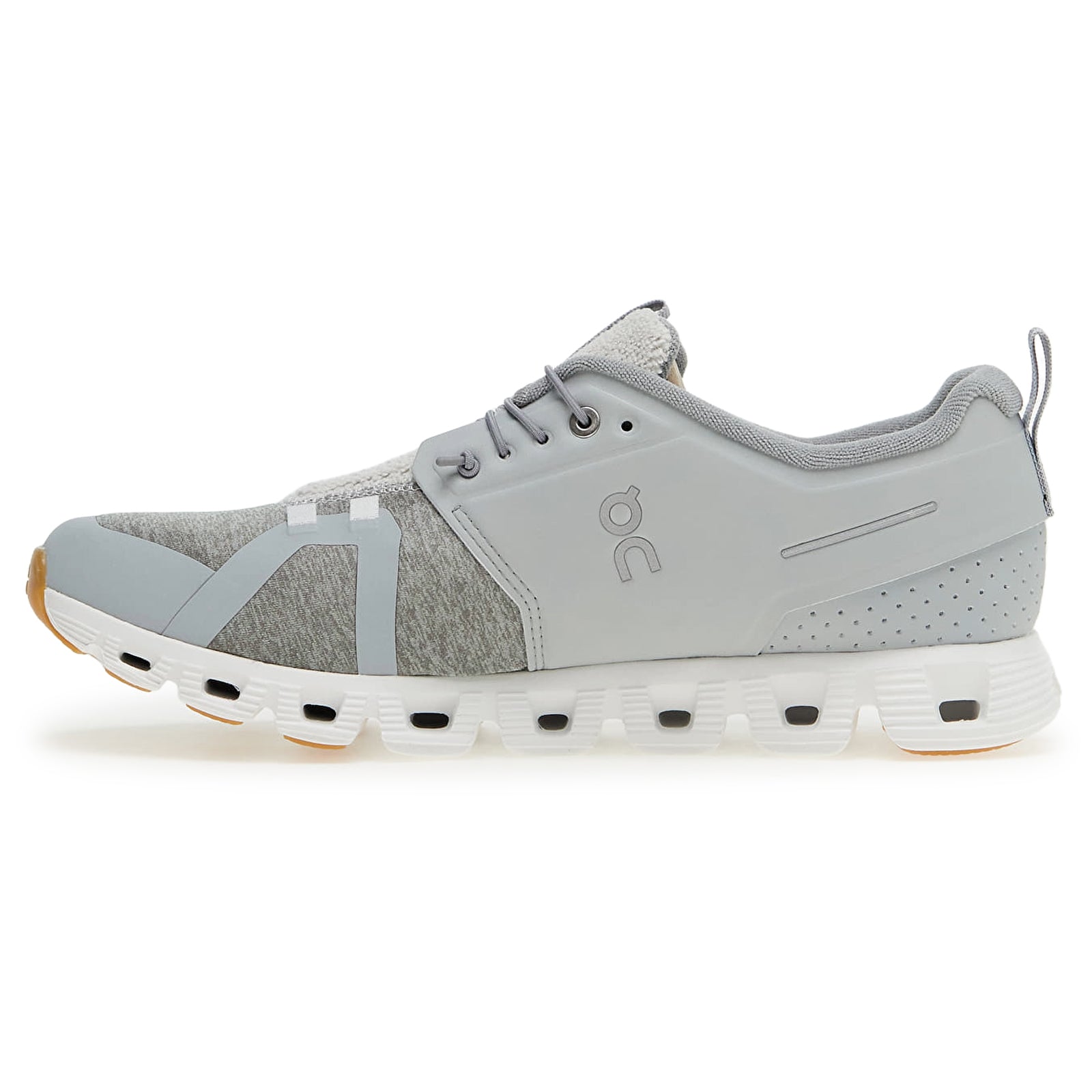 On Cloud 5 Terry Textile Men's Running Shoes#color_glacier white