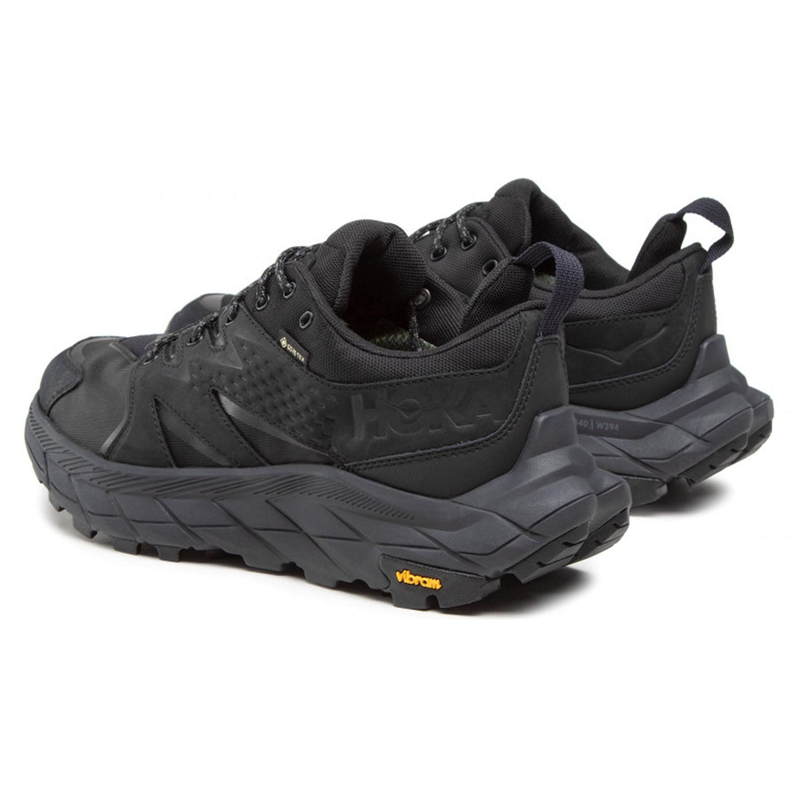 Hoka Anacapa Low GTX 1119373-BBLC Nubuck Textile Womens Trainers - Black Black - 8#color_black black