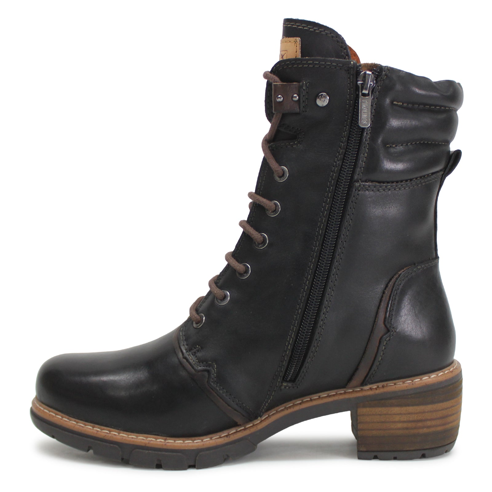 Pikolinos San Sebastia W1T-N8812 W1T-N8812 Leather Womens Boots - Black - 40#color_black
