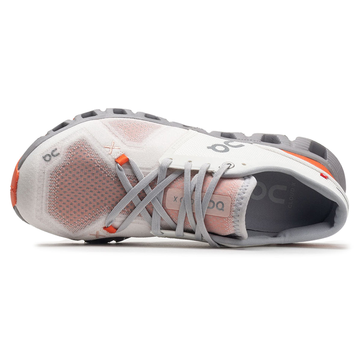 On Cloud X 3 60-98252 Textile Synthetic Womens Trainers - Ivory Alloy - 38.5#color_ivory alloy