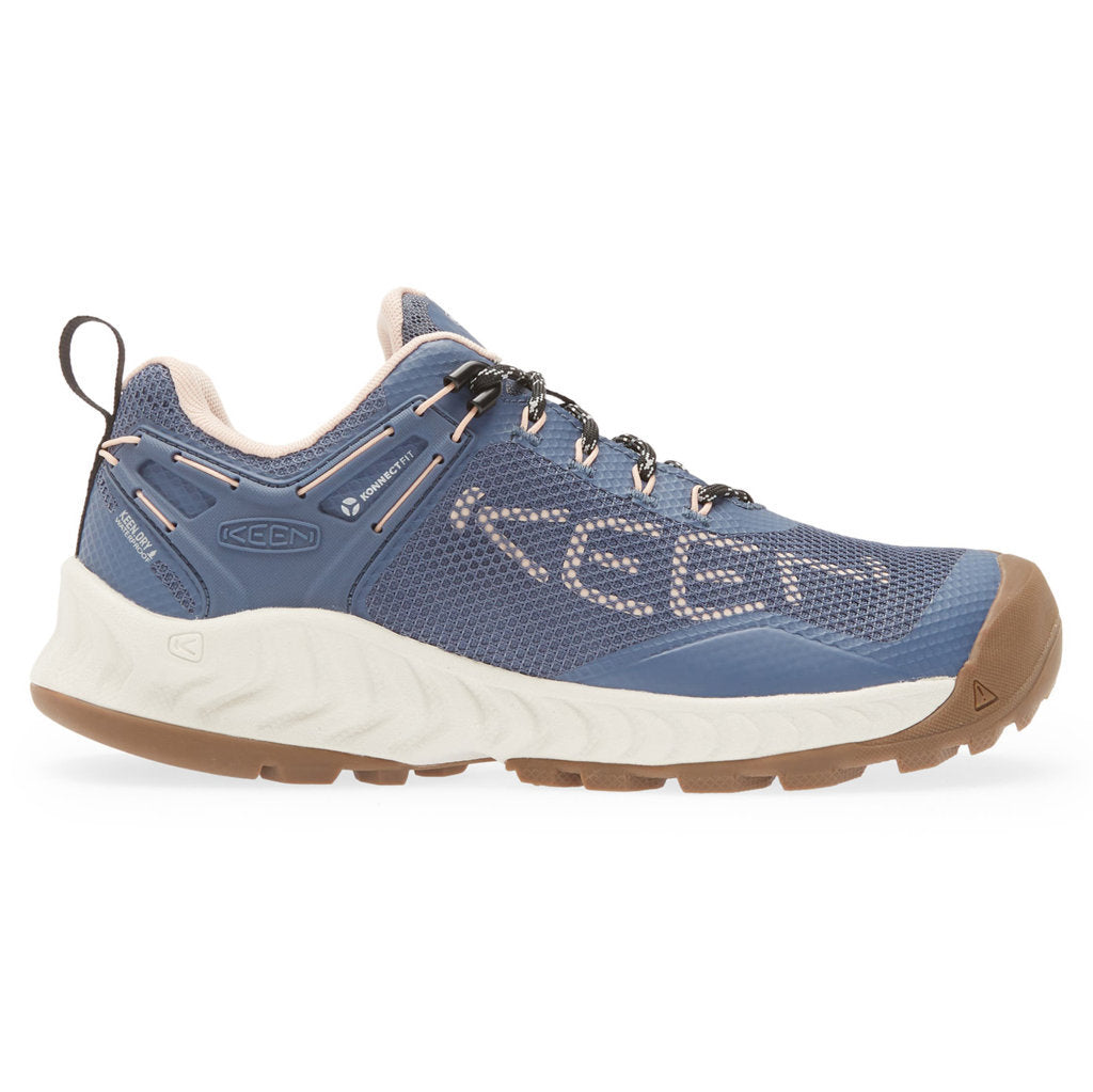 Keen Nxis Evo Textile Synthetic Womens Trainers#color_vintage indigo peachy keen