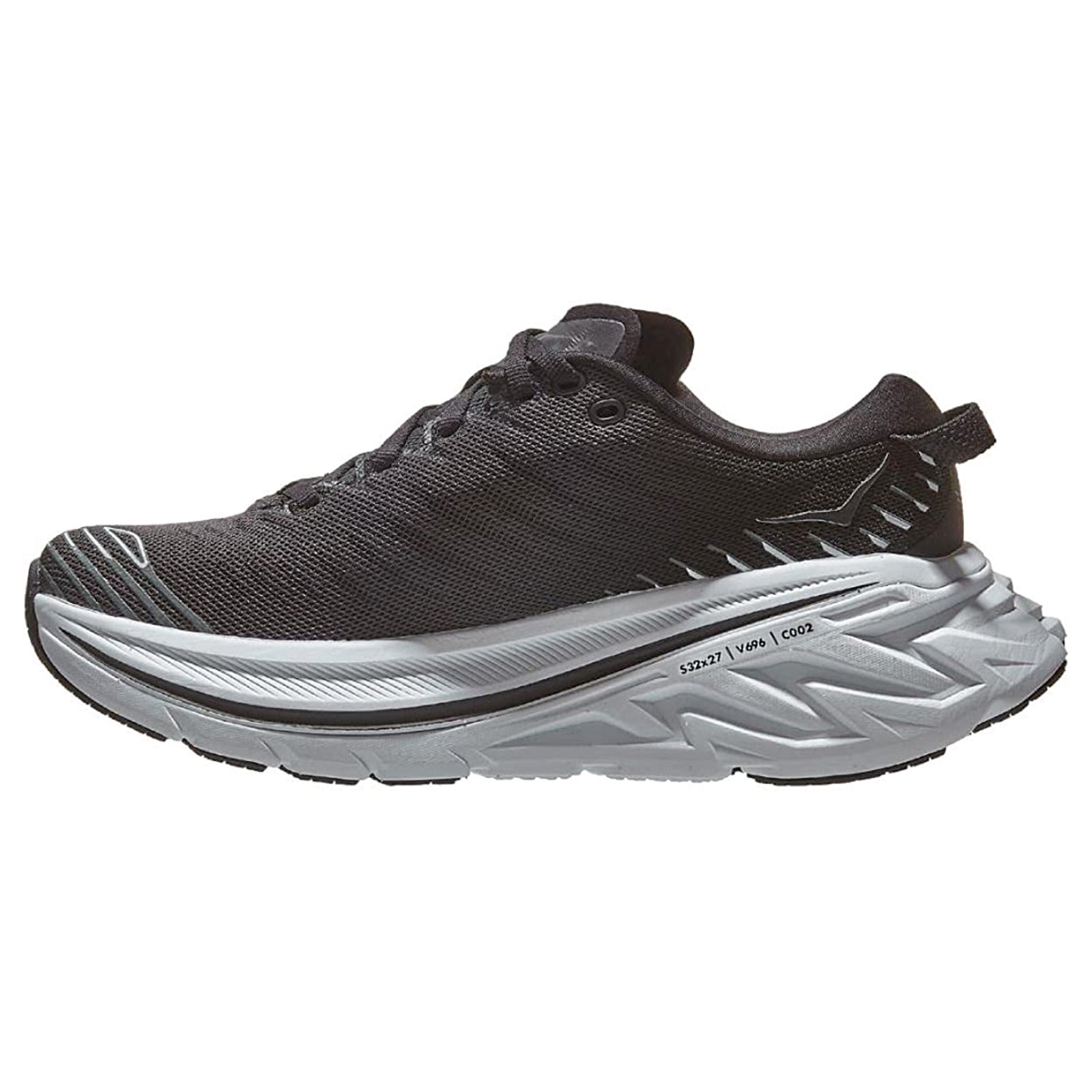Hoka Bondi X 1113513-BWHT Textile Synthetic Womens Trainers - Black White - 4.5#color_black white