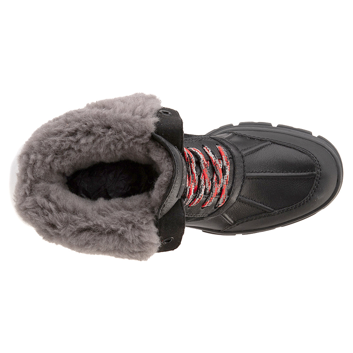 Ugg Ashton Addie Leather Synthetic Womens Boots#color_black