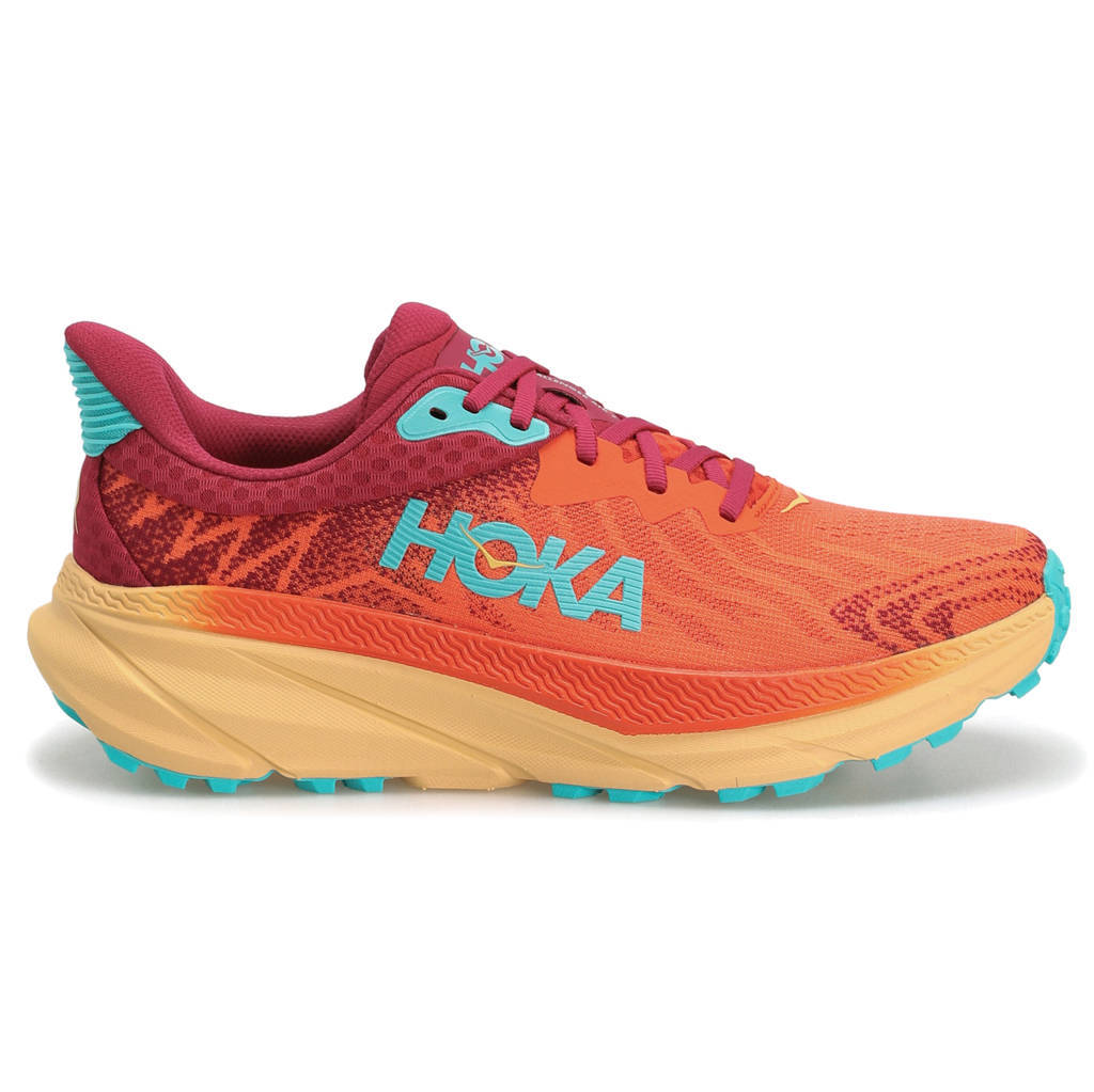 Hoka One One Challenger ATR 7 Textile Womens Trainers#color_flame cherries jubilee