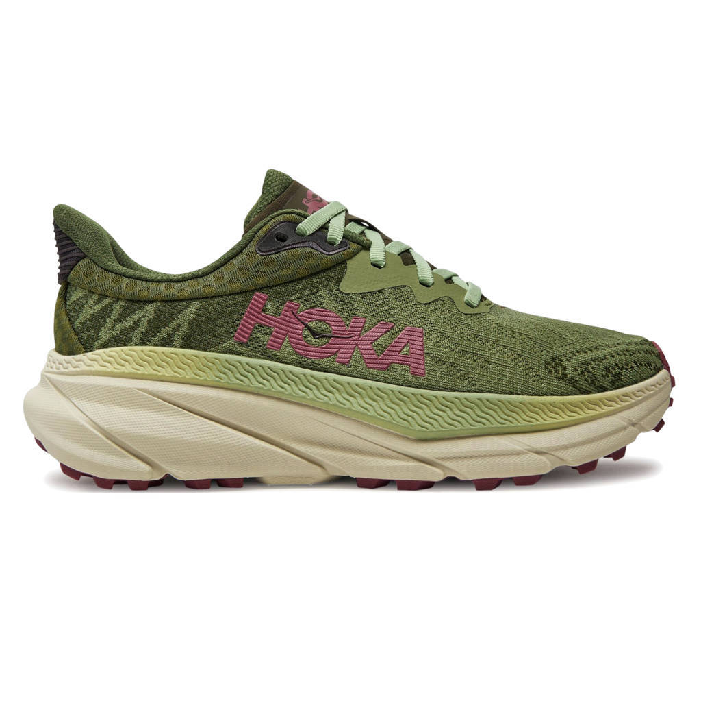 Hoka One One Challenger ATR 7 Textile Womens Trainers#color_forest floor beet root