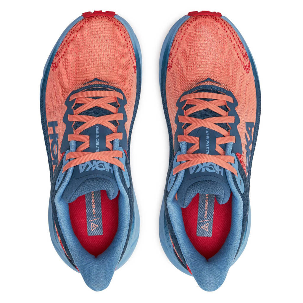 Hoka One One Challenger ATR 7 Textile Womens Trainers#color_papaya real teal