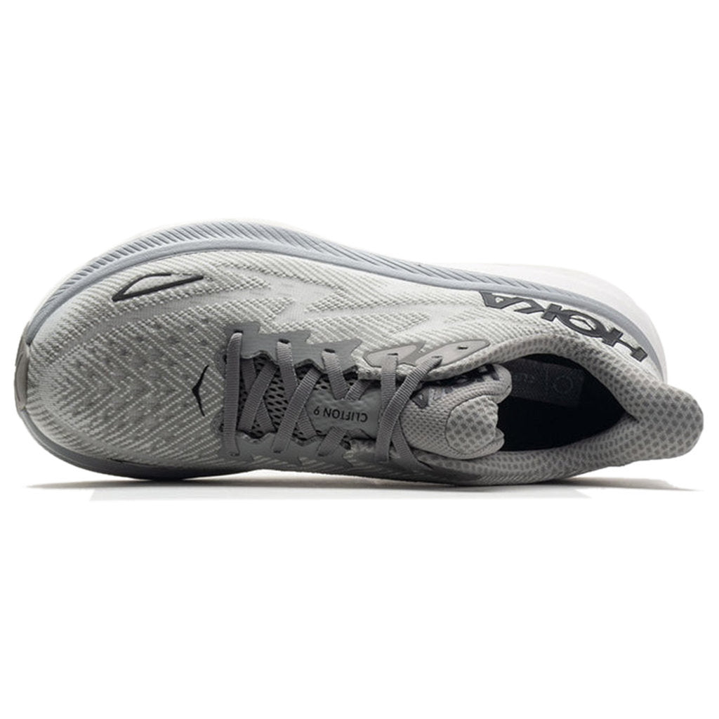 Hoka Clifton 9 Mesh Men's Running Shoes#color_harbor mist black
