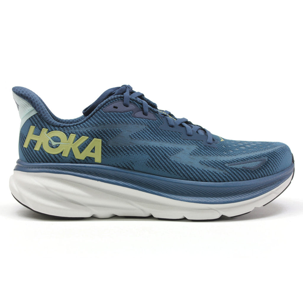 Hoka Clifton 9 Mesh Men's Running Shoes#color_midnight ocean blue steel