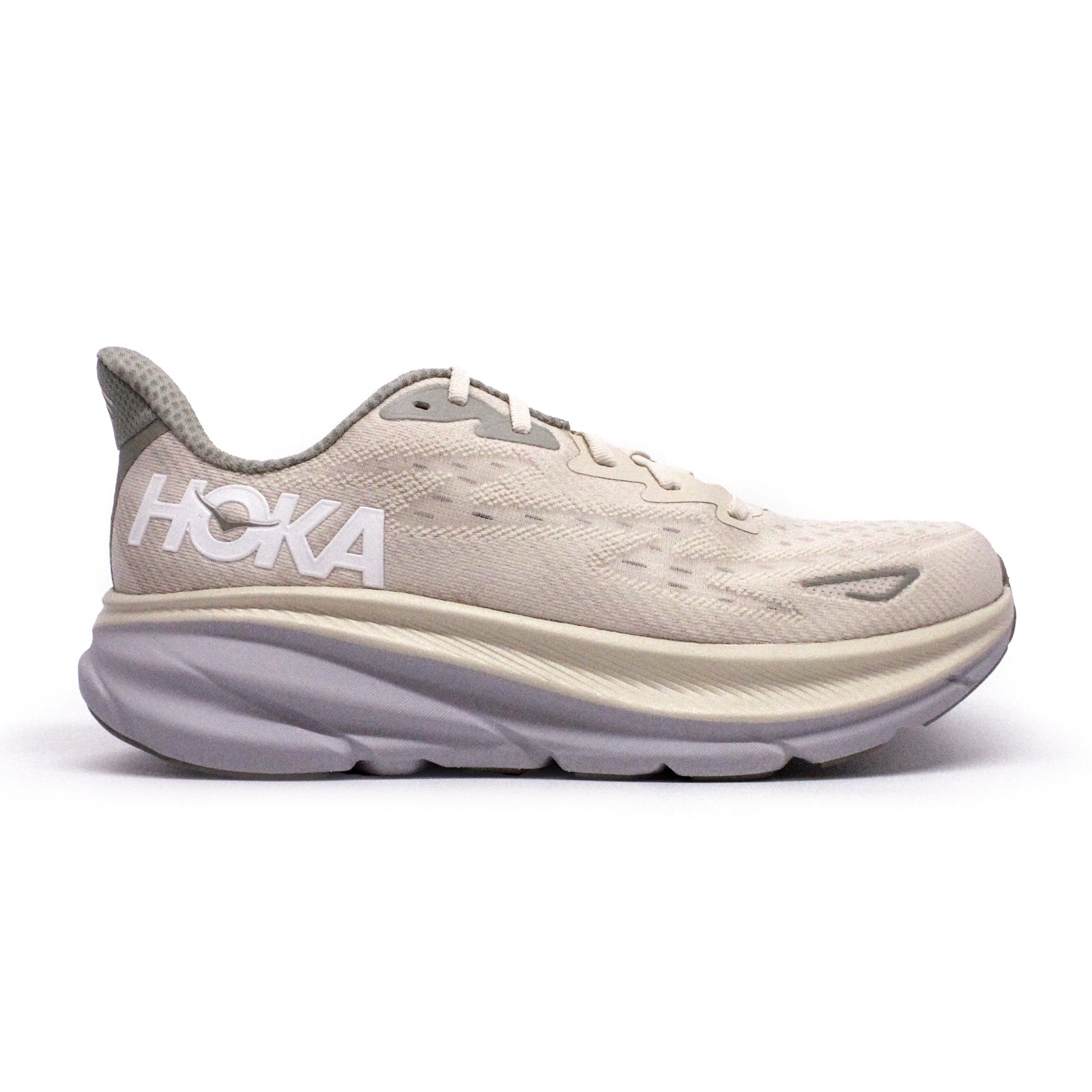 Hoka Clifton 9 Mesh Men's Running Shoes#color_oat milk barley