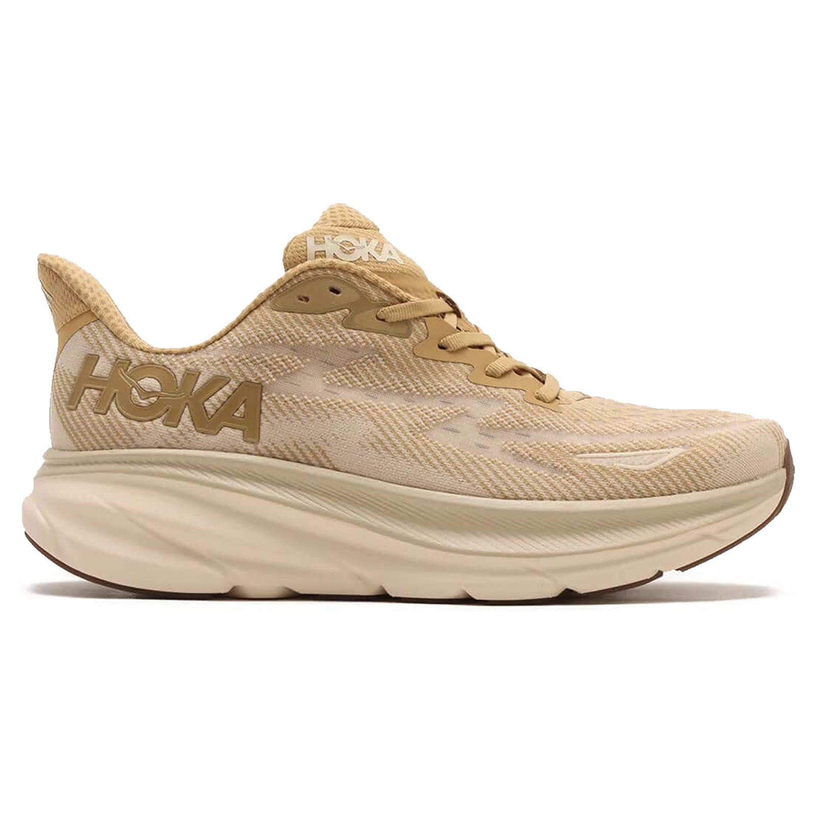Hoka Clifton 9 Mesh Men's Running Shoes#color_wheat shifting sand