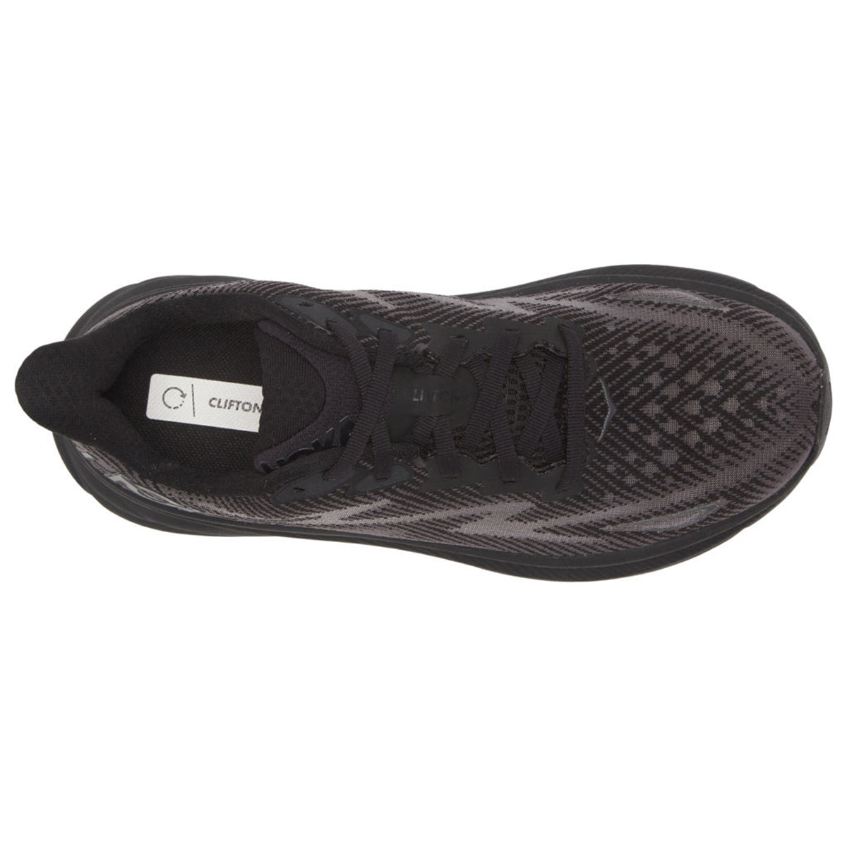 Hoka Clifton 9 1127896-BBLC Textile Womens Trainers - Black Black - 9.5#color_black black