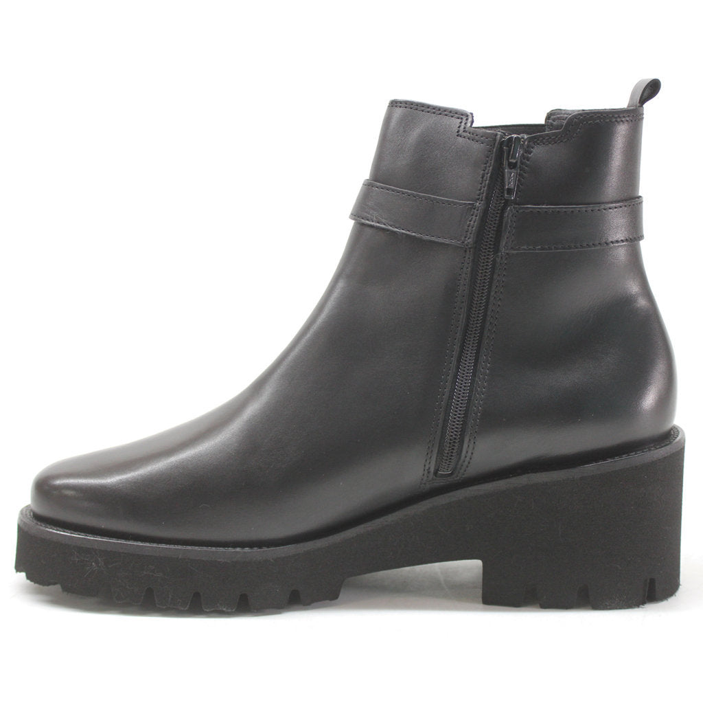 Mephisto Fauve Leather Womens Boots#color_black