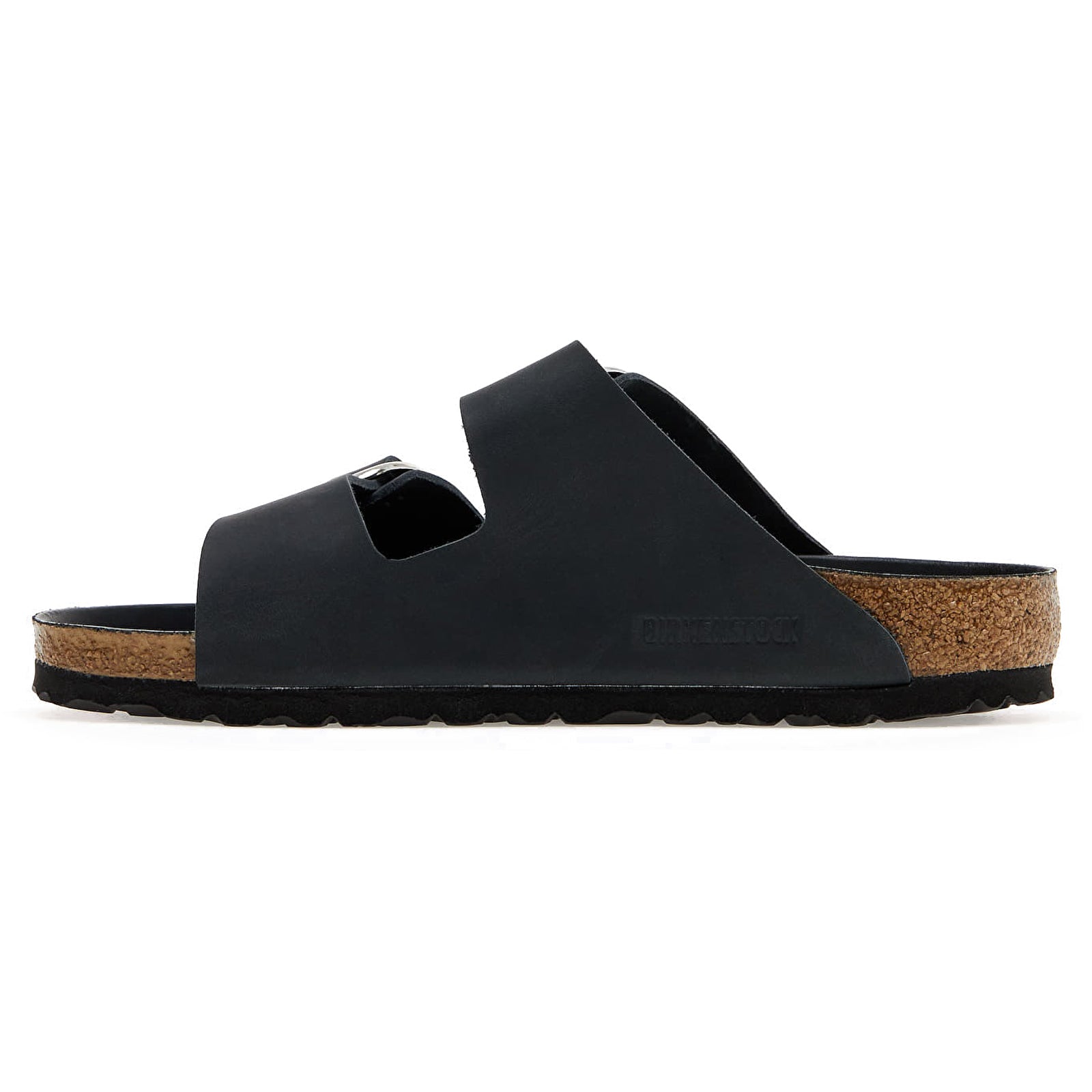 Birkenstock Arizona Big Buckle 1011074 Oiled Leather Unisex Sandals - Black - 41#color_black