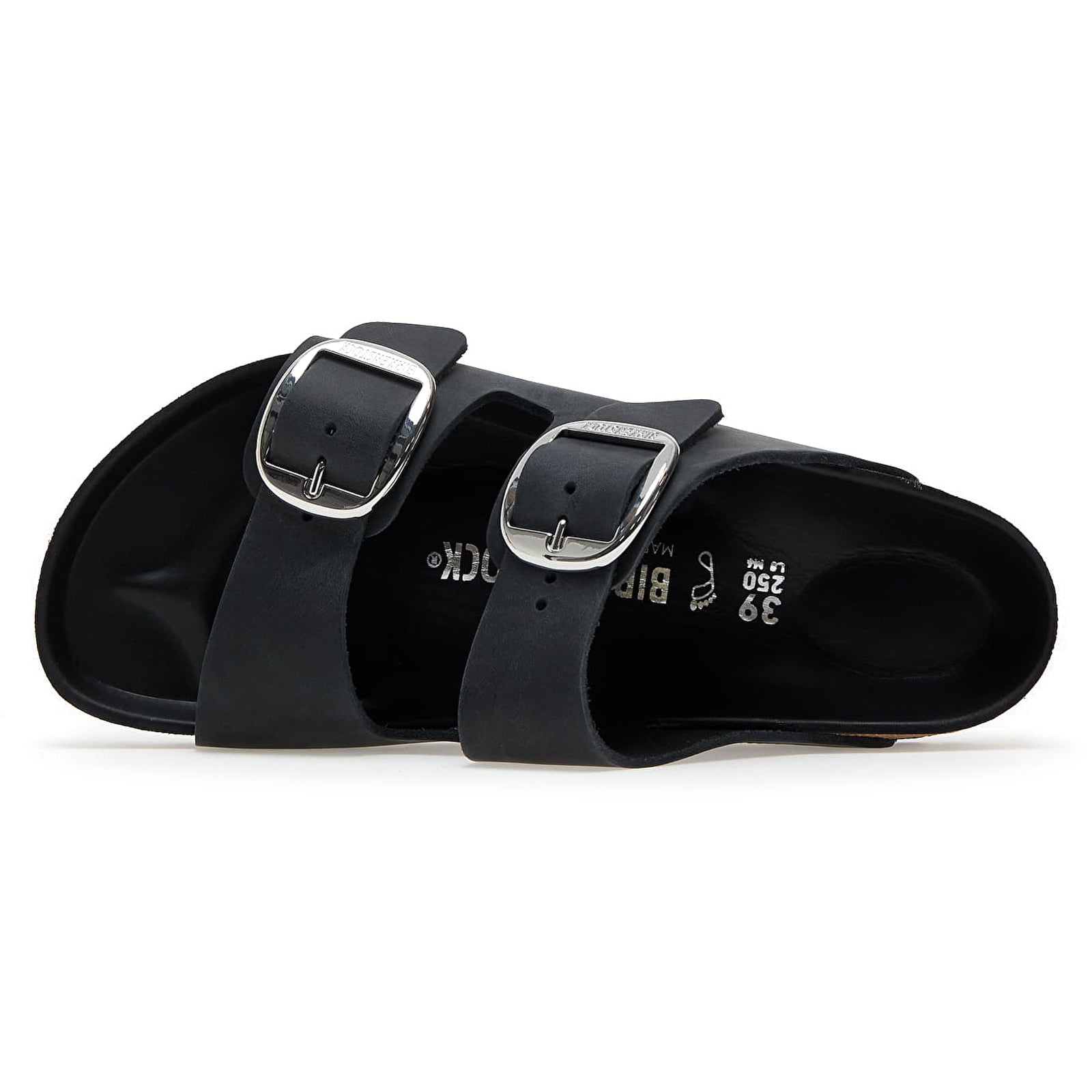 Birkenstock Arizona Big Buckle 1011074 Oiled Leather Unisex Sandals - Black - 41#color_black